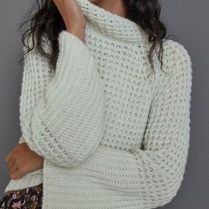 ☃️ Maeve Dionne Bell-Sleeve Waffle Sweater